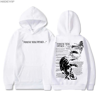 Sweat à capuche chrétien “Forgive Them Father” – Hoodie streetwear unisexe avec verset biblique