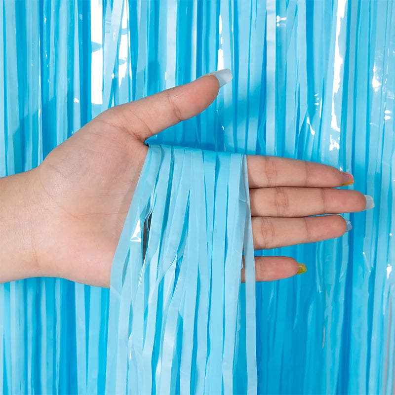 Rideau de fête métallisé (Foil Tassel Fringe Curtain)