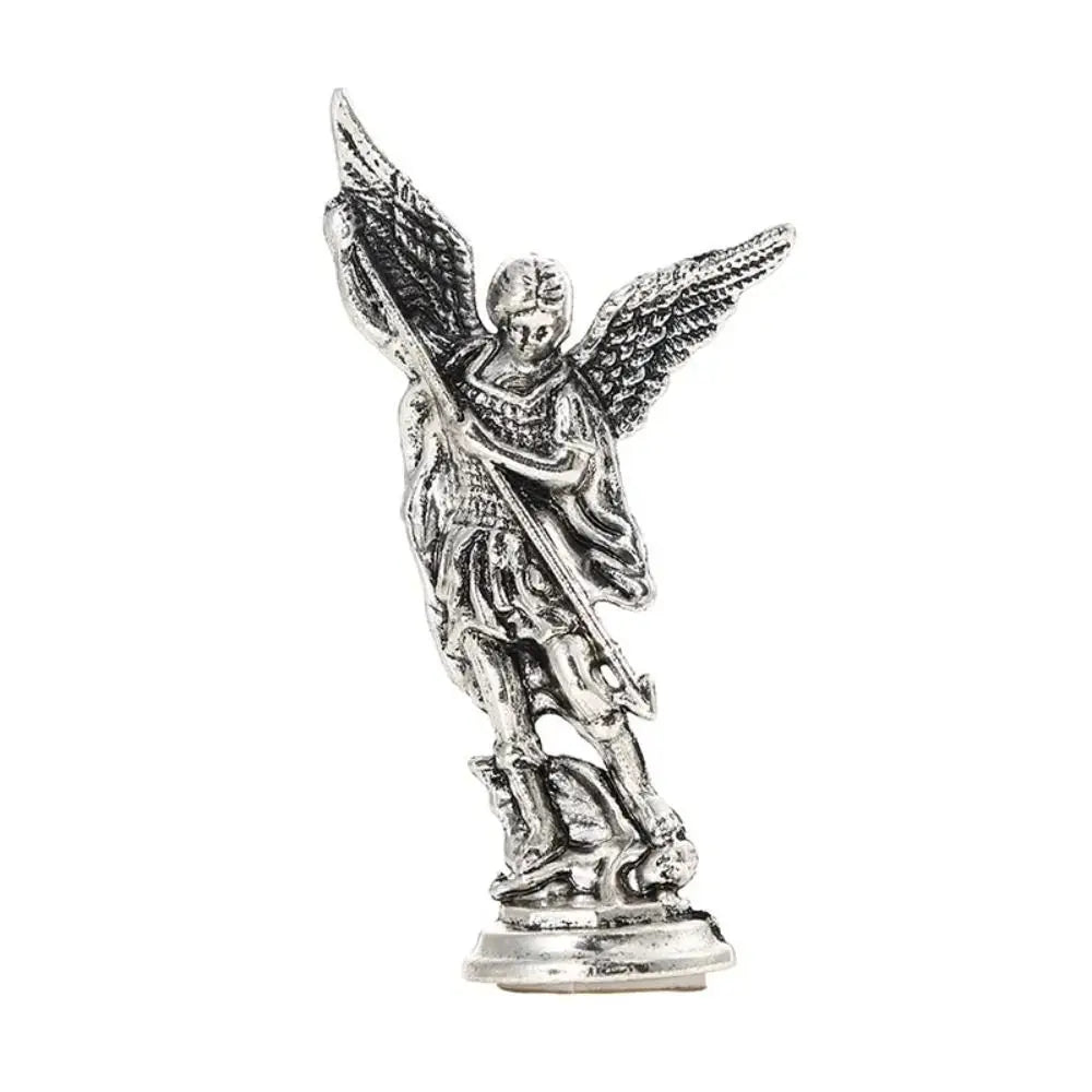 Statuette Saint Michel – Archange Terrassant le Démon en Alliage de Zinc