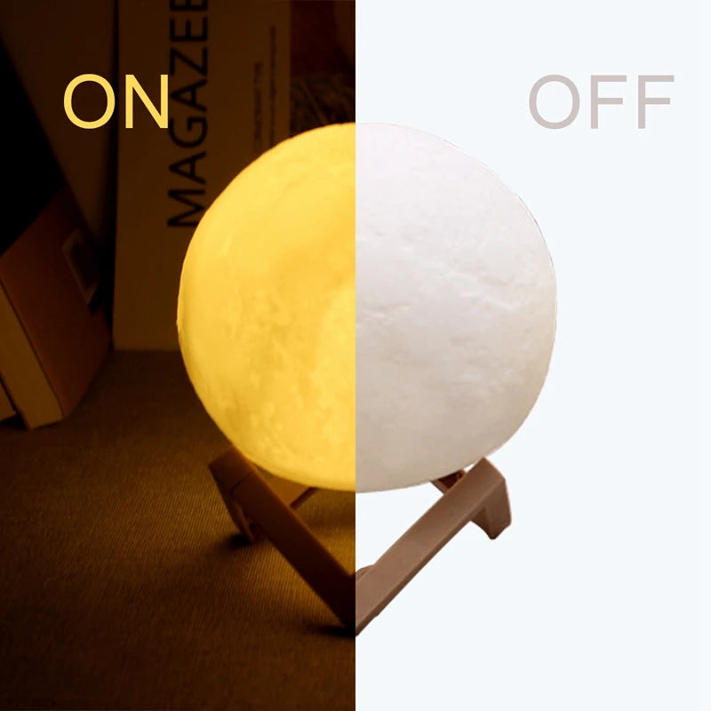 Lampe Lune LED 3D