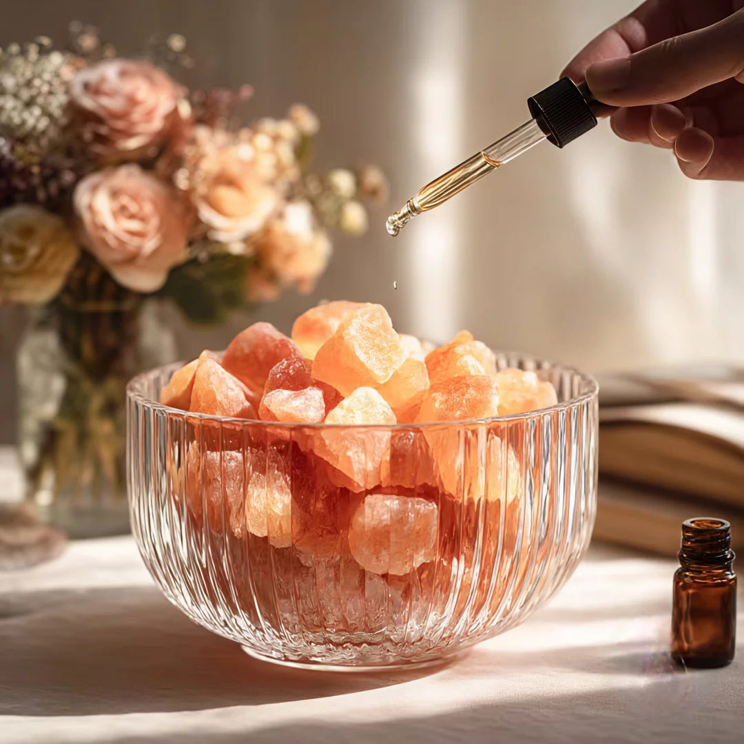 Pierre de sel rose de l’Himalaya naturelle – cristal brut spirituel pour purification et décoration