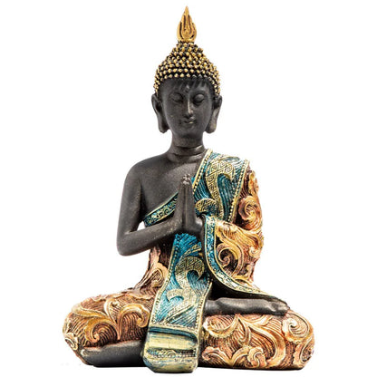 Statue Bouddha verte en résine – Décoration zen & méditation
