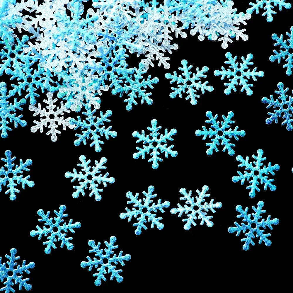 Confettis Flocons de Neige 300pcs – Décoration de Noël 2cm pour Sapin & Fêtes