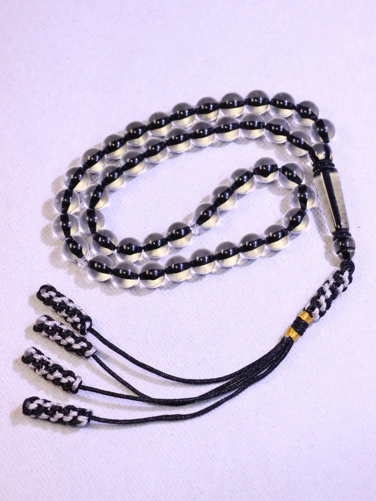 Tasbih Musulmano Nero 45 Grani in Resina – Rosario da Preghiera 10 mm