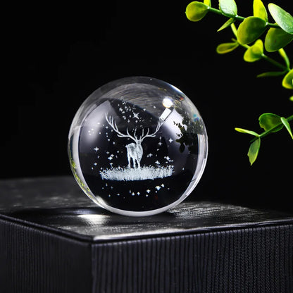 Boule Cristal 3D Système Solaire LED – Globe Planètes Gravé au Laser – Décoration Astronomie & Cadeau