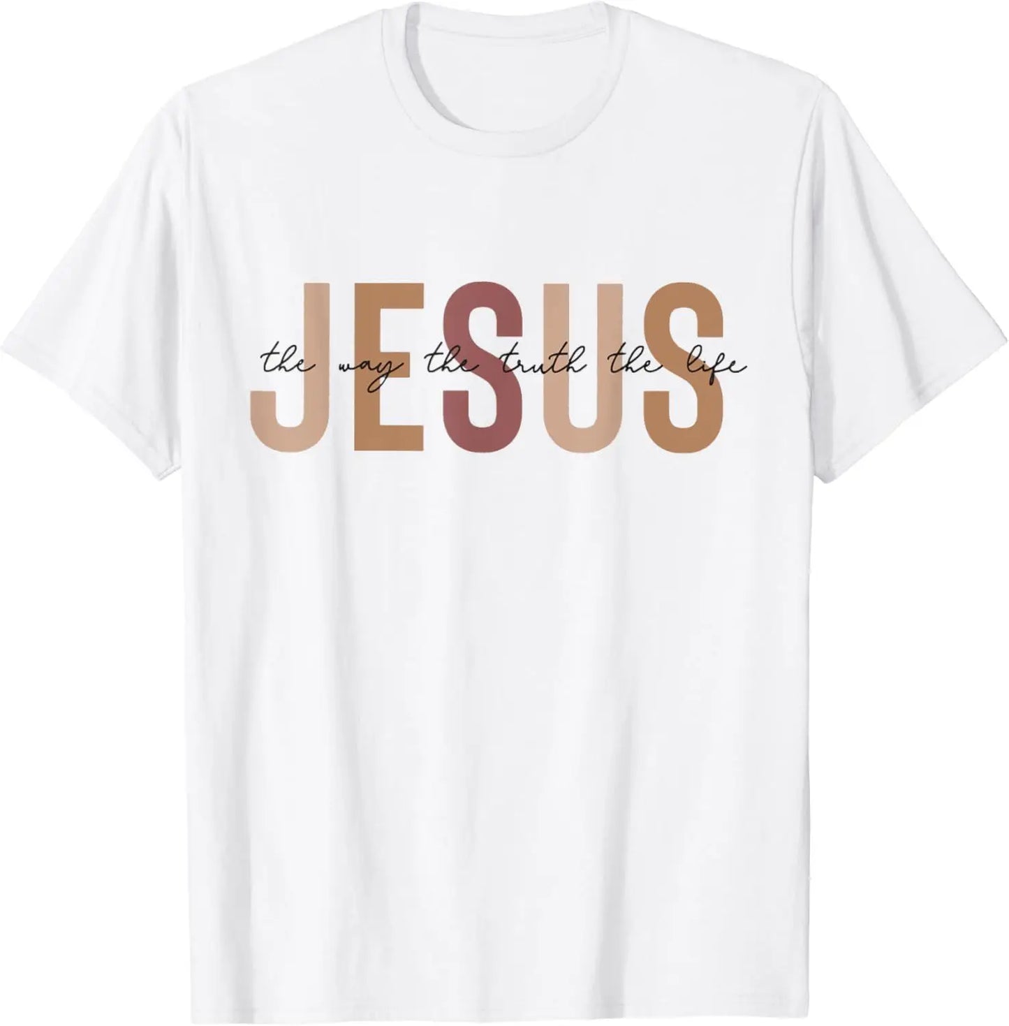 T-shirt chrétien Jésus, le chemin, la vérité, la vie – modèle unisexe vintage