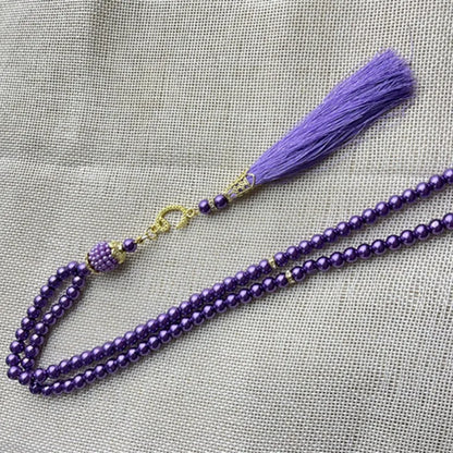 Tasbih Musulman 99 Perles 6 mm – Bracelet de Prière avec Pompon