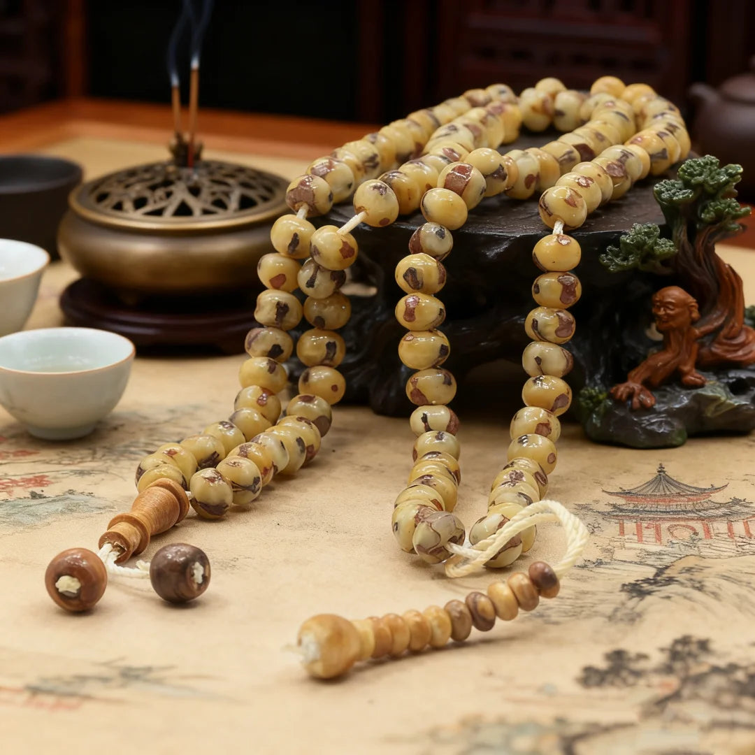 Tasbih musulman 99 perles en noyau de datte – Chapelet islamique 6 mm pour prière et méditation