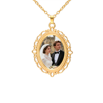Collier Photo Personnalisé en Acier Inoxydable – Bijou Souvenir