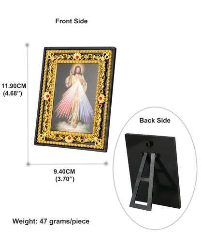 Icône Sainte Famille et archange Saint Michel – décoration religieuse de table