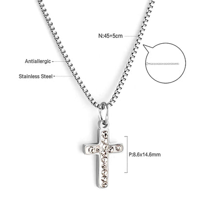 Collier Rosaire Catholique Doré en Acier Inoxydable – Pendentif Croix de Prière