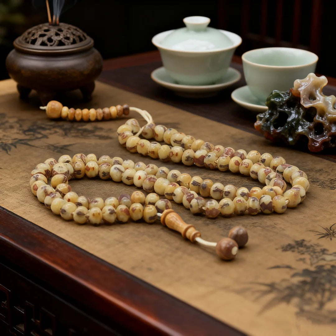 Tasbih musulman 99 perles en noyau de datte – Chapelet islamique 6 mm pour prière et méditation