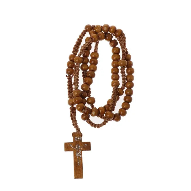 Chapelet Catholique en Bois