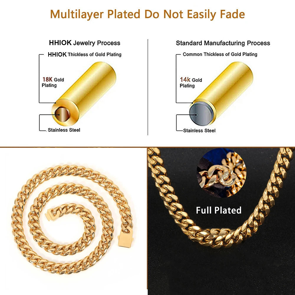 Chaîne Cubaine Miami 316L 8–16 mm – Collier ou Bracelet Unisexe