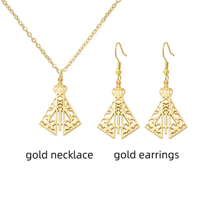 Collier Vierge de la Vallée en acier inoxydable – bijou catholique spirituel