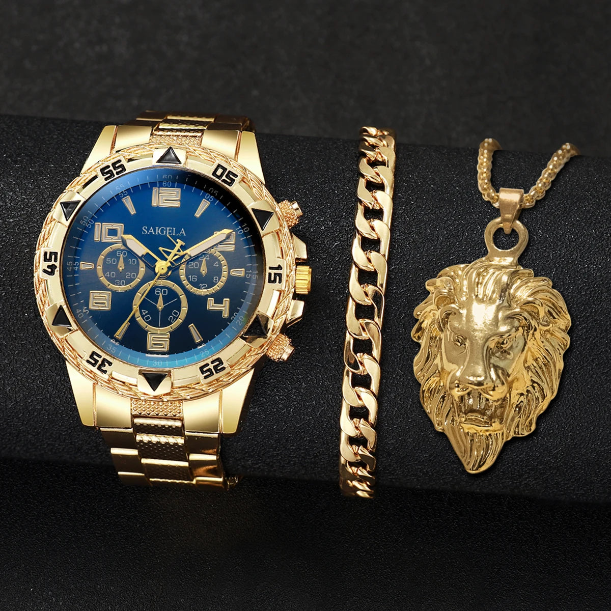 Coffret Montre Homme Cadran Arabe 3 Pièces – Montre & Bijoux