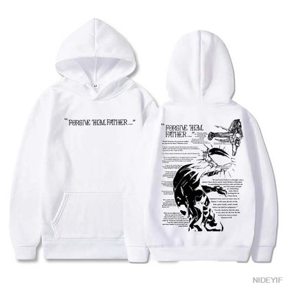 Sweat à capuche chrétien “Forgive Them Father” – Hoodie streetwear unisexe avec verset biblique