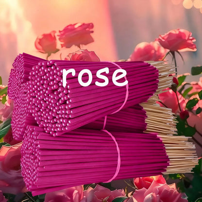 Encens floral à la rose fait main – bâtons parfumés pour intérieur et extérieur