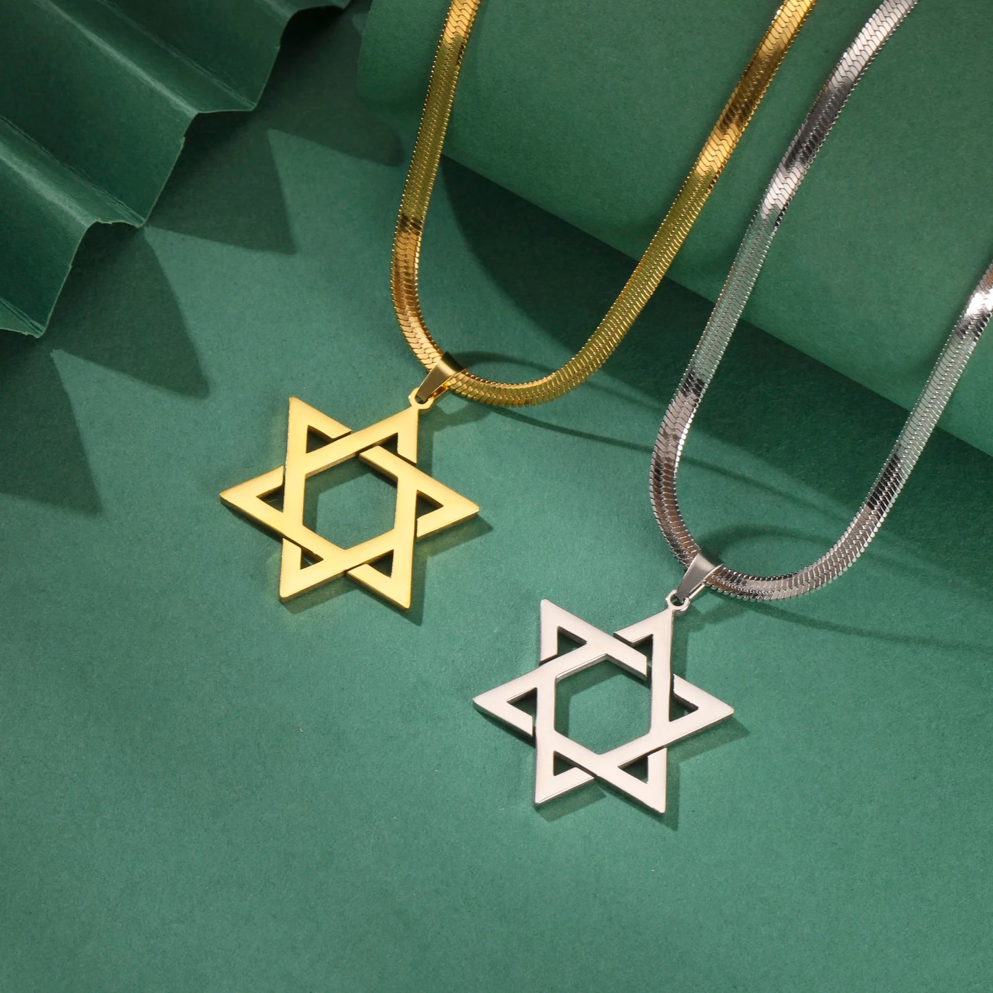 Stainless Steel Star of David Necklace – Unisex Jewish Jewelry