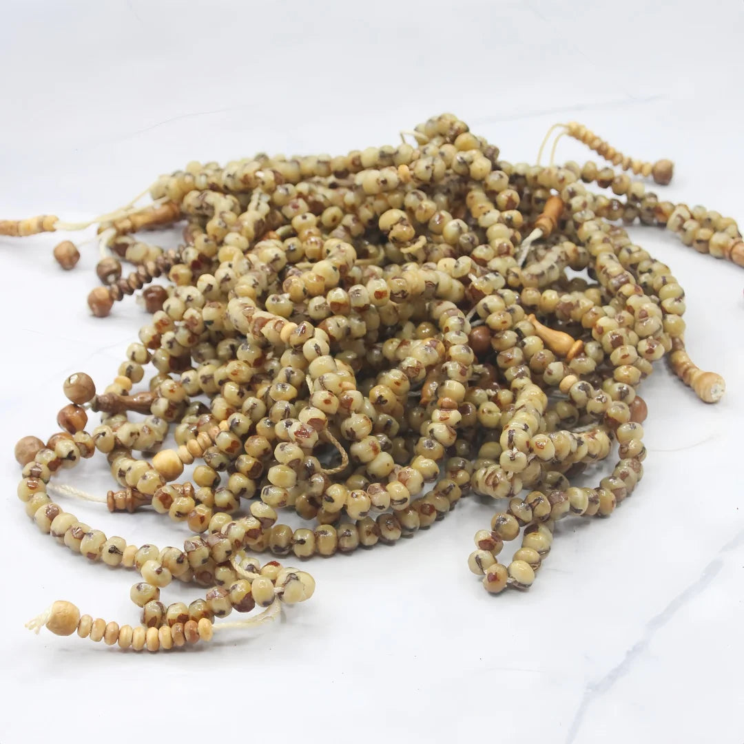 Tasbih musulman 99 perles en noyau de datte – Chapelet islamique 6 mm pour prière et méditation