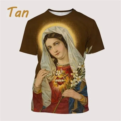 T-Shirt Vierge de Guadalupe – Notre-Dame du Mexique – Impression 3D Unisexe