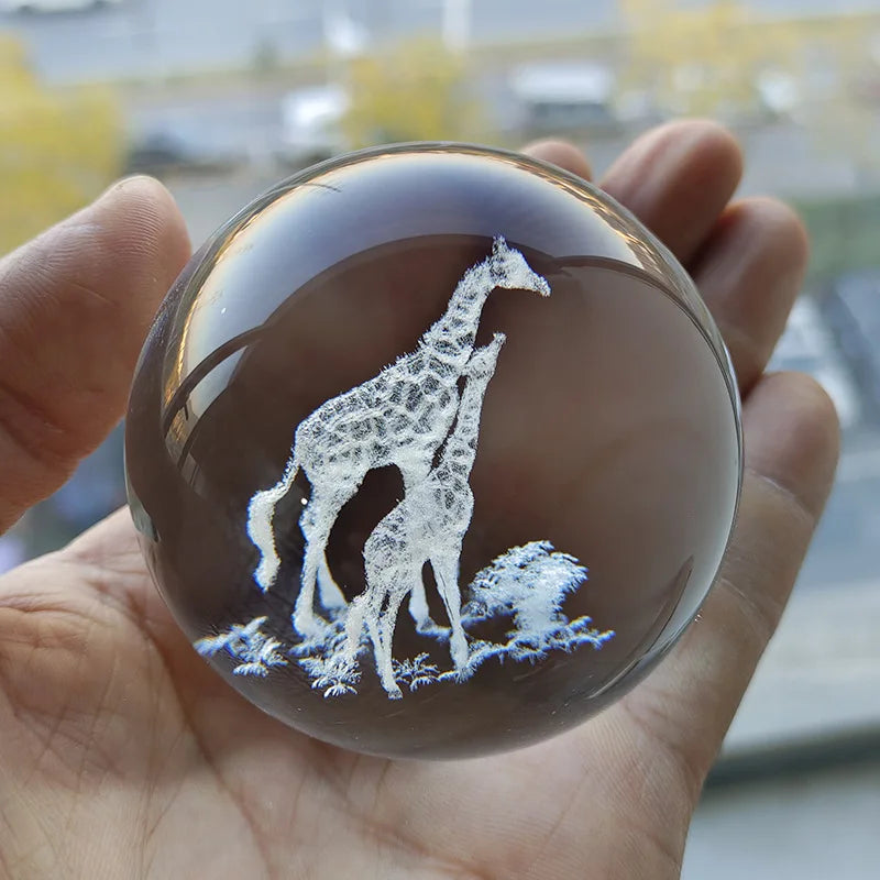 Boule Cristal 3D Système Solaire LED – Globe Planètes Gravé au Laser – Décoration Astronomie & Cadeau