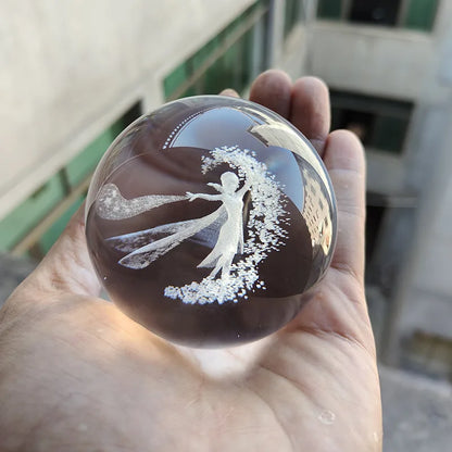 Boule Cristal 3D Système Solaire LED – Globe Planètes Gravé au Laser – Décoration Astronomie & Cadeau