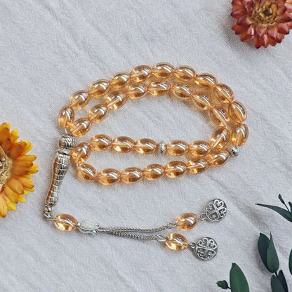 Tasbih Musulman 33 Perles en Verre – Chapelet de Prière Unisexe