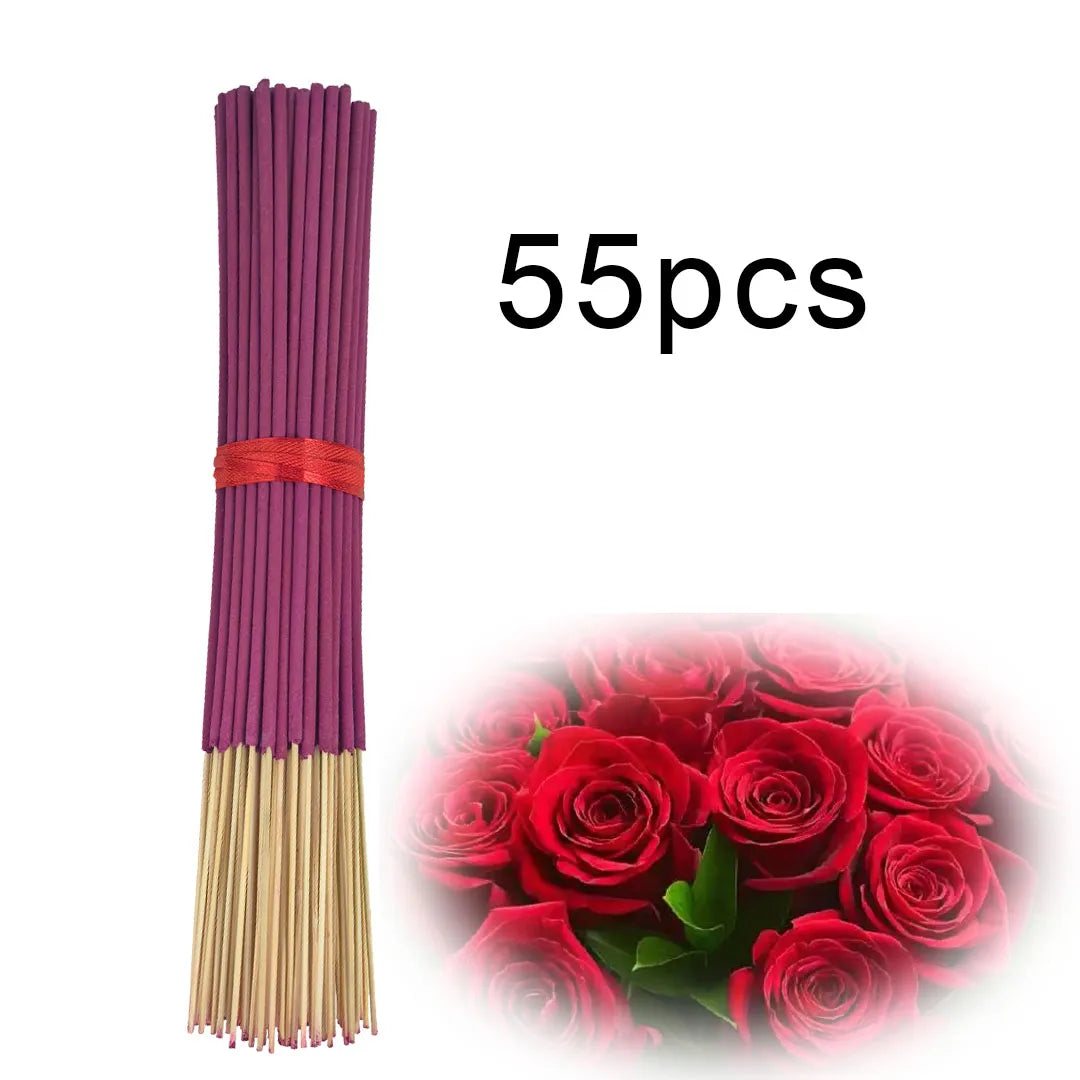 Encens floral à la rose fait main – bâtons parfumés pour intérieur et extérieur