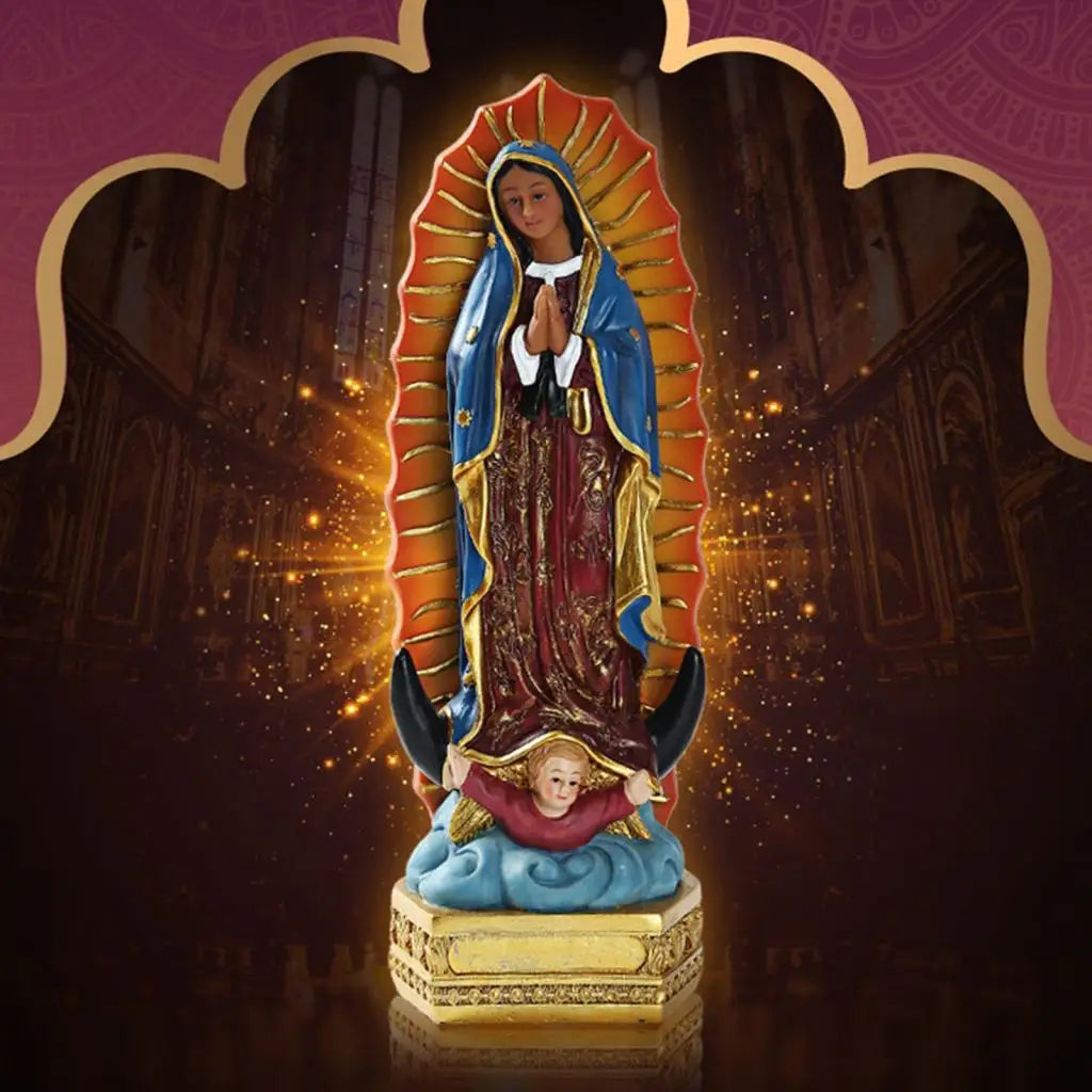 Statue Vierge de Guadalupe 8 pouces – figurine chrétienne décorative