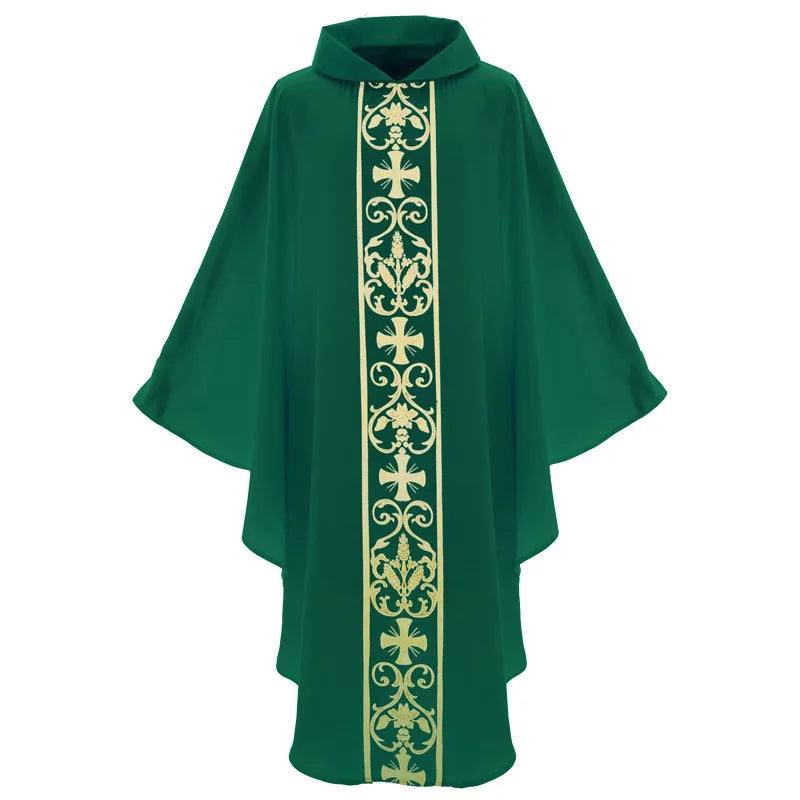 Robe musulmane médiévale imprimée pour homme – Costume de prière et cosplay, 4 couleurs, longueur 128 cm