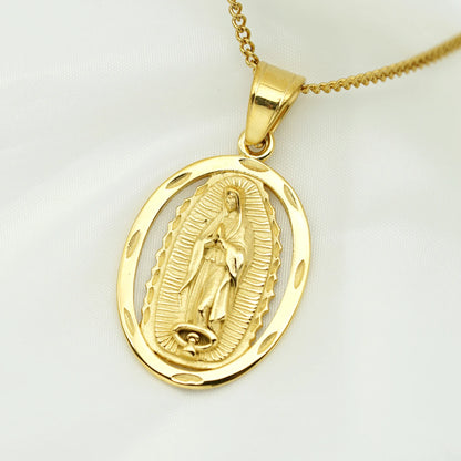 Collier Vierge Marie en Acier Inoxydable 316L – 5 Modèles