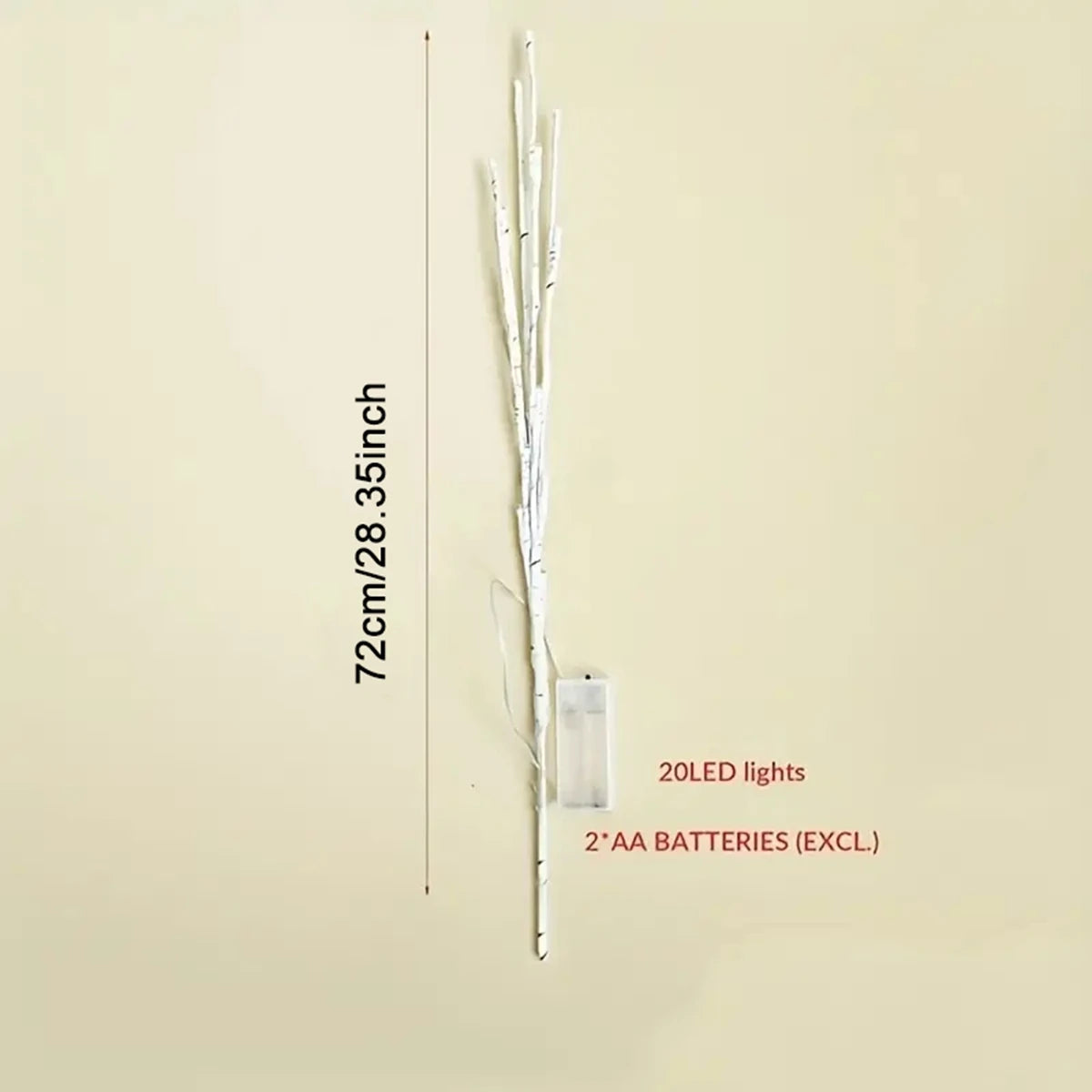 Guirlande Lumineuse Branches de Bouleau – 20 LED sur Piles |