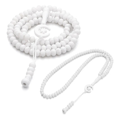 Lot de 2 Chapelets Musulmans 99 Perles – Tasbih Allah Muhammad Gravé pour Prière et Protection Spirituelle