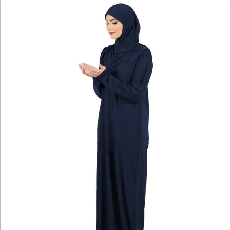 Abaya de prière une pièce avec capuche – robe musulmane femme