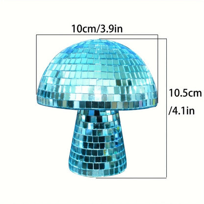 Retro Mushroom Disco Ball Lamp – LED 360° Reflective Mirror Light for Home & Parties