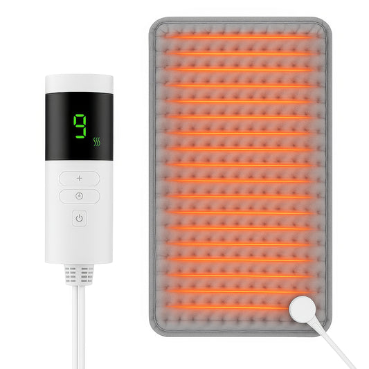 Tapis Chauffant Électrique 30x60cm – 9 Niveaux Température & Minuterie 4 Modes