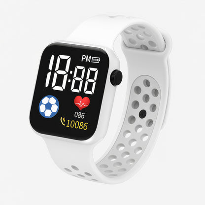 Montre Digitale LED Enfant – Sport & Étanche, Bracelet Silicone