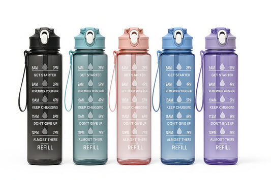Bouteille Sport 800 ml – Étanche & Graduée (5 couleurs)